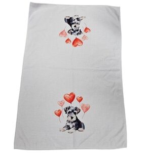 Schnauzer Valentine Print Kitchen Towel – New